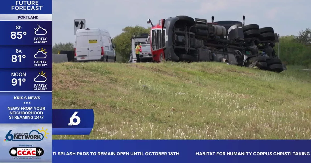 Propane Tanker Overturns Near Melon Creek in Refugio County, Shutting US 77 in Both Directions and Forcing Detours Between Refugio and Highway 239